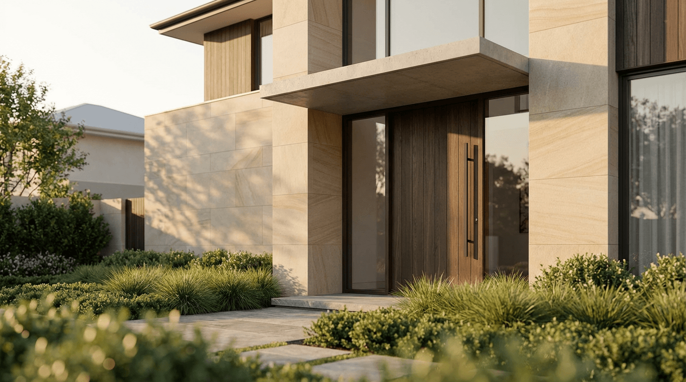 Quick delivery package arriving at customer's doorstep